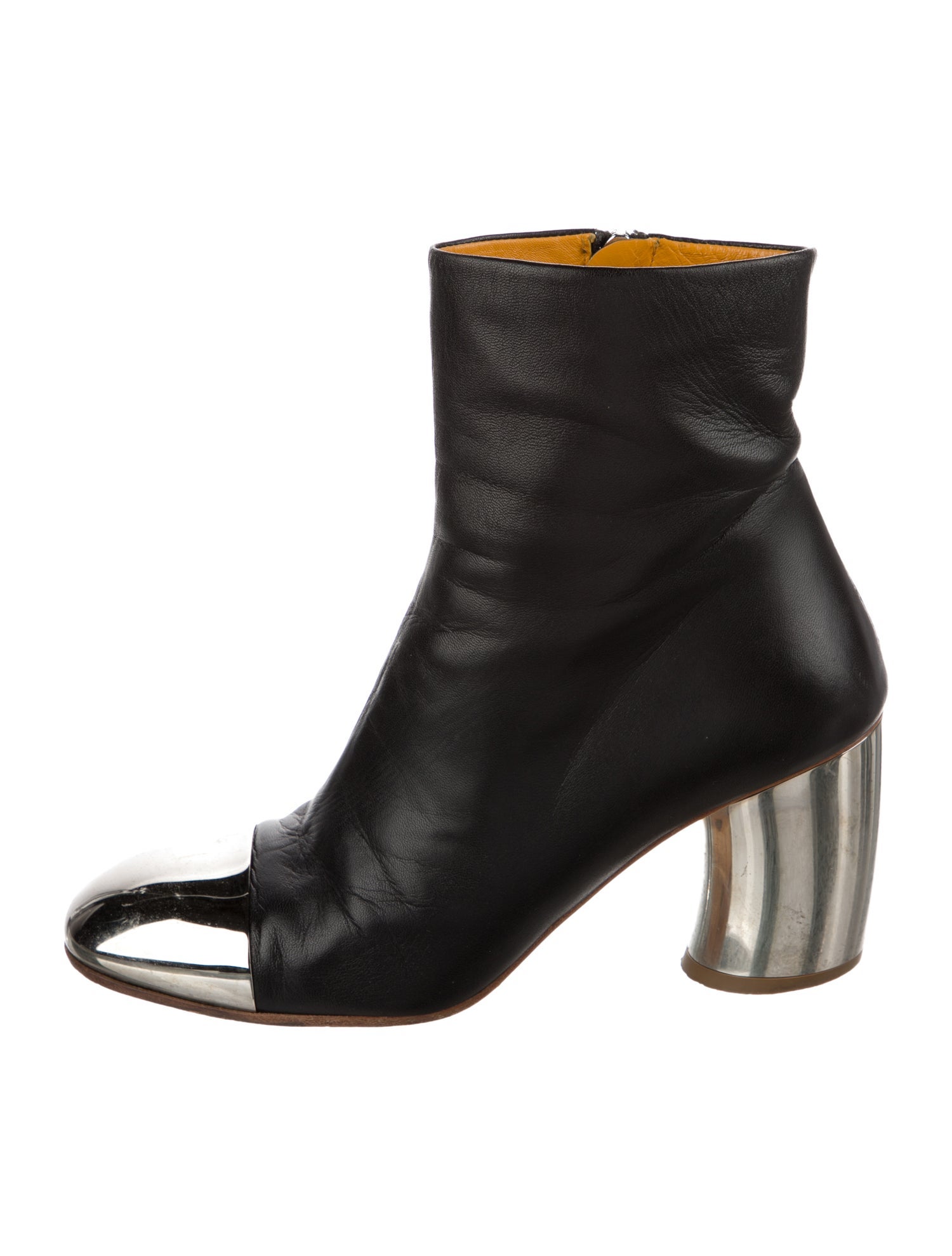 Proenza Schouler Leather Colorblock Pattern Boots