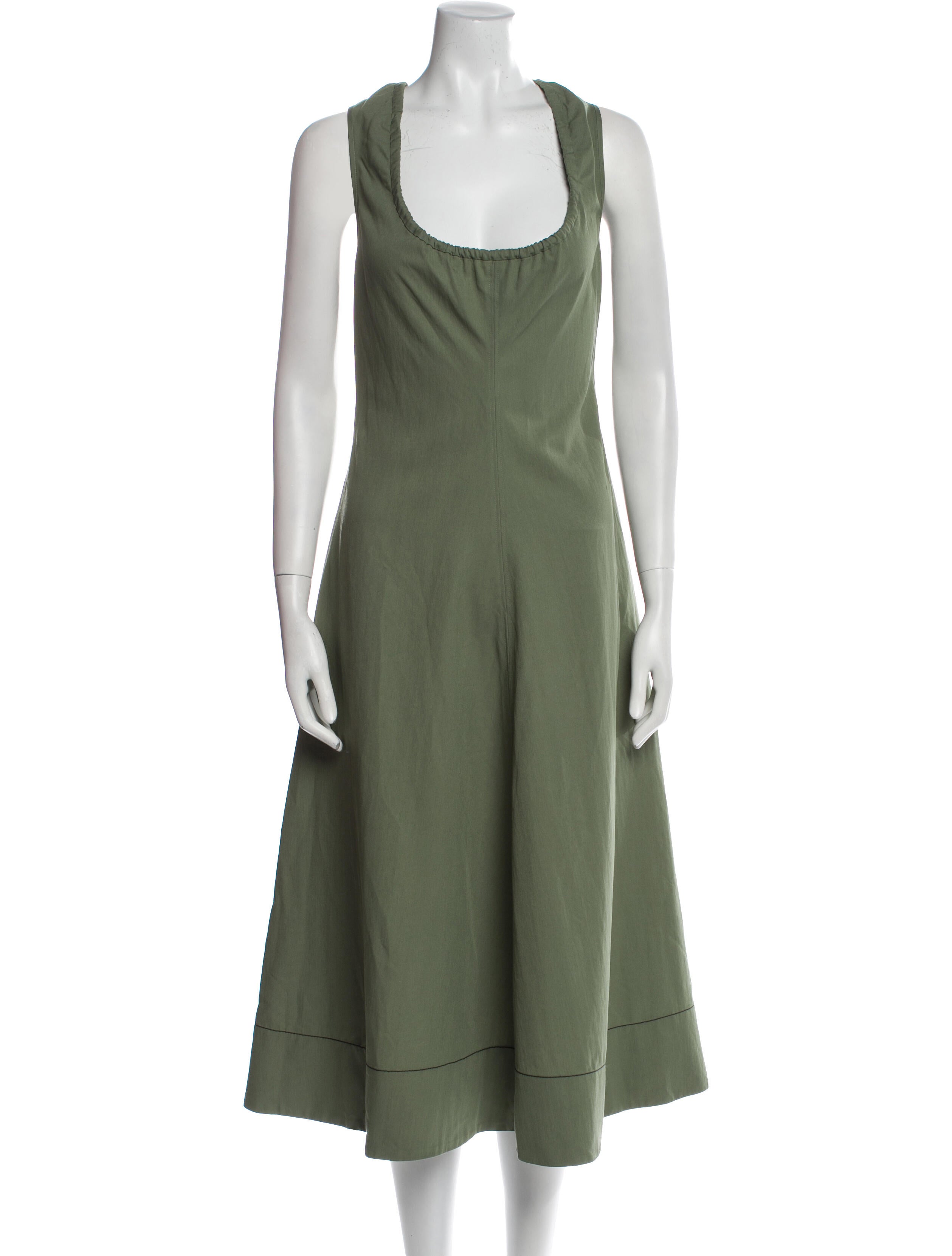 Proenza Schouler Scoop Neck Midi Length Dress