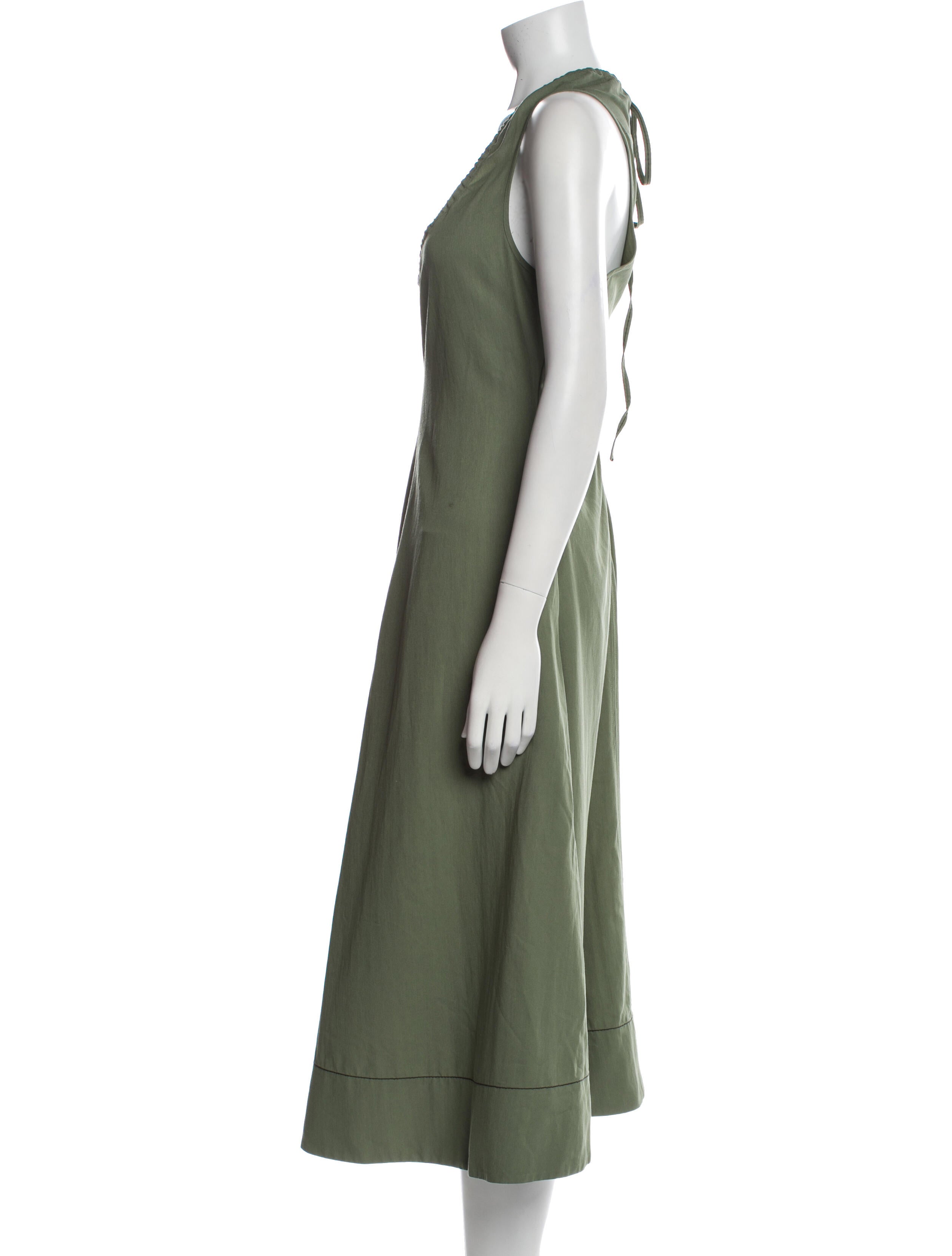 Proenza Schouler Scoop Neck Midi Length Dress