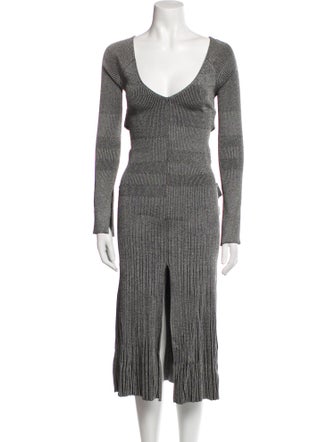 Proenza Schouler Striped Midi Length Dress