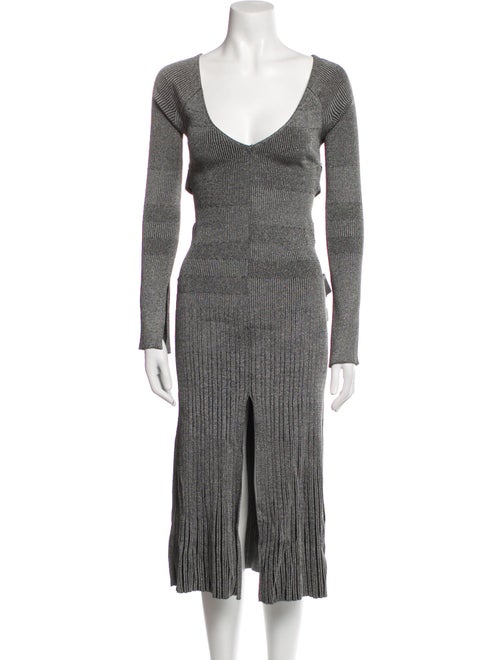 Proenza Schouler Striped Midi Length Dress