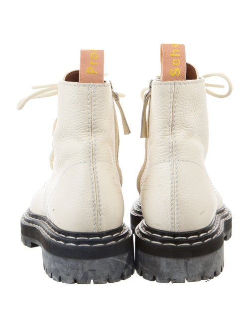 Proenza Schouler Leather Printed Combat Boots