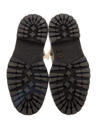 Proenza Schouler Leather Printed Combat Boots