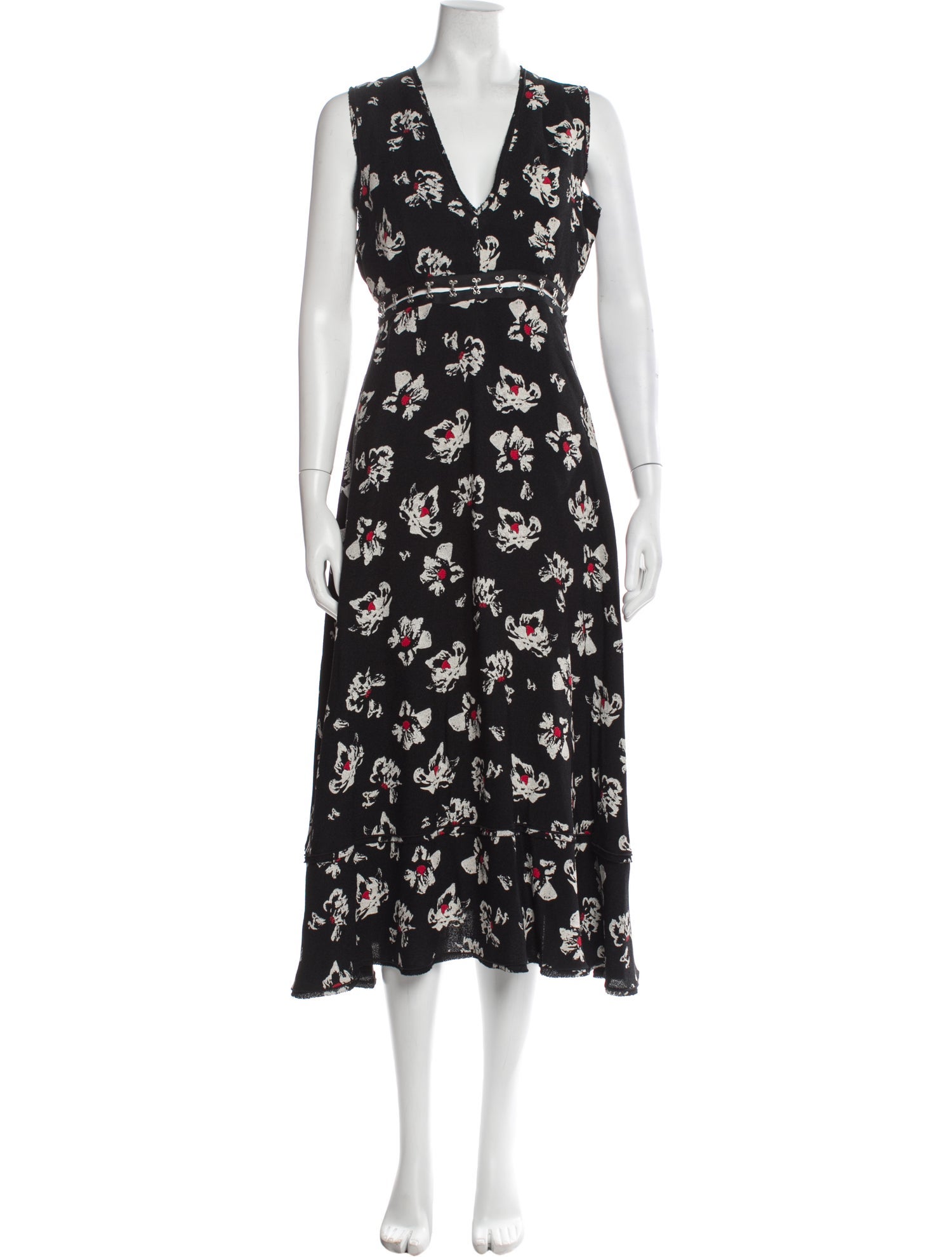 Proenza Schouler Floral Print Long Dress