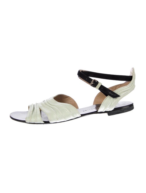 Proenza Schouler Leather Colorblock Pattern Sandals