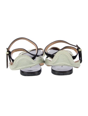 Proenza Schouler Leather Colorblock Pattern Sandals