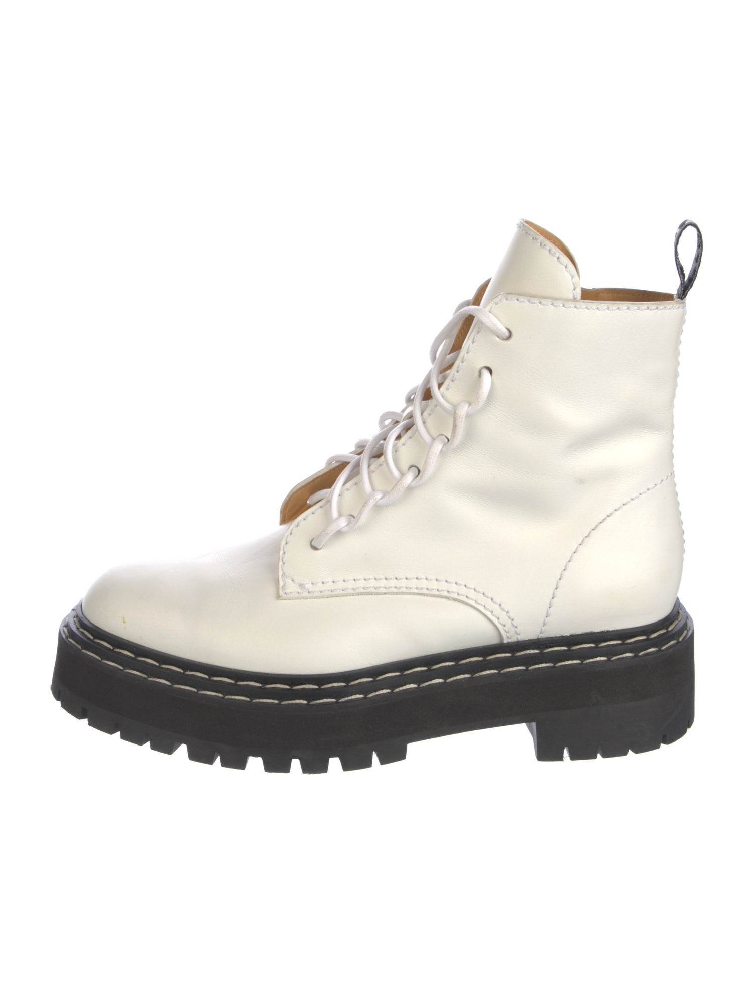 Proenza Schouler Leather Lace-Up Boots