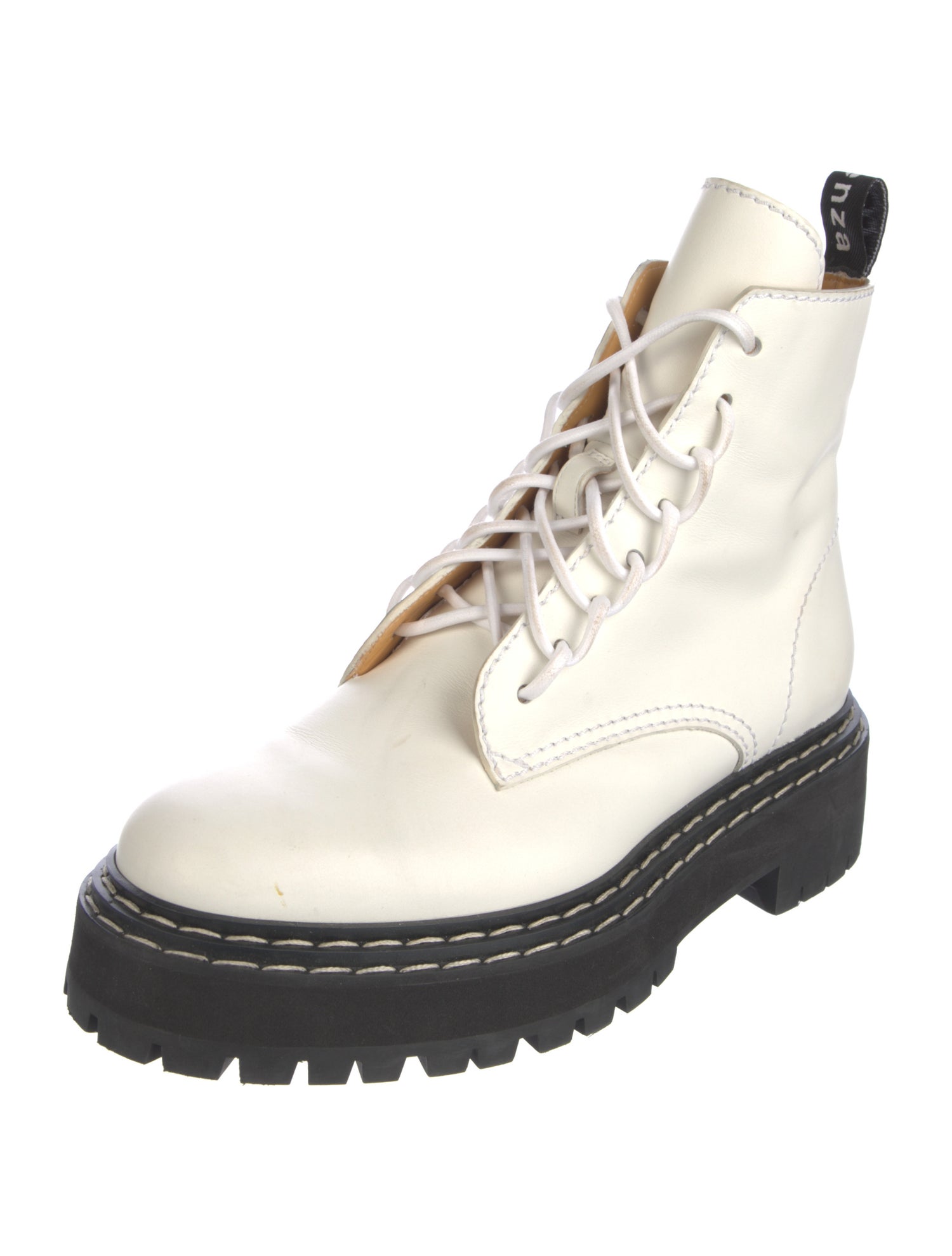 Proenza Schouler Leather Lace-Up Boots