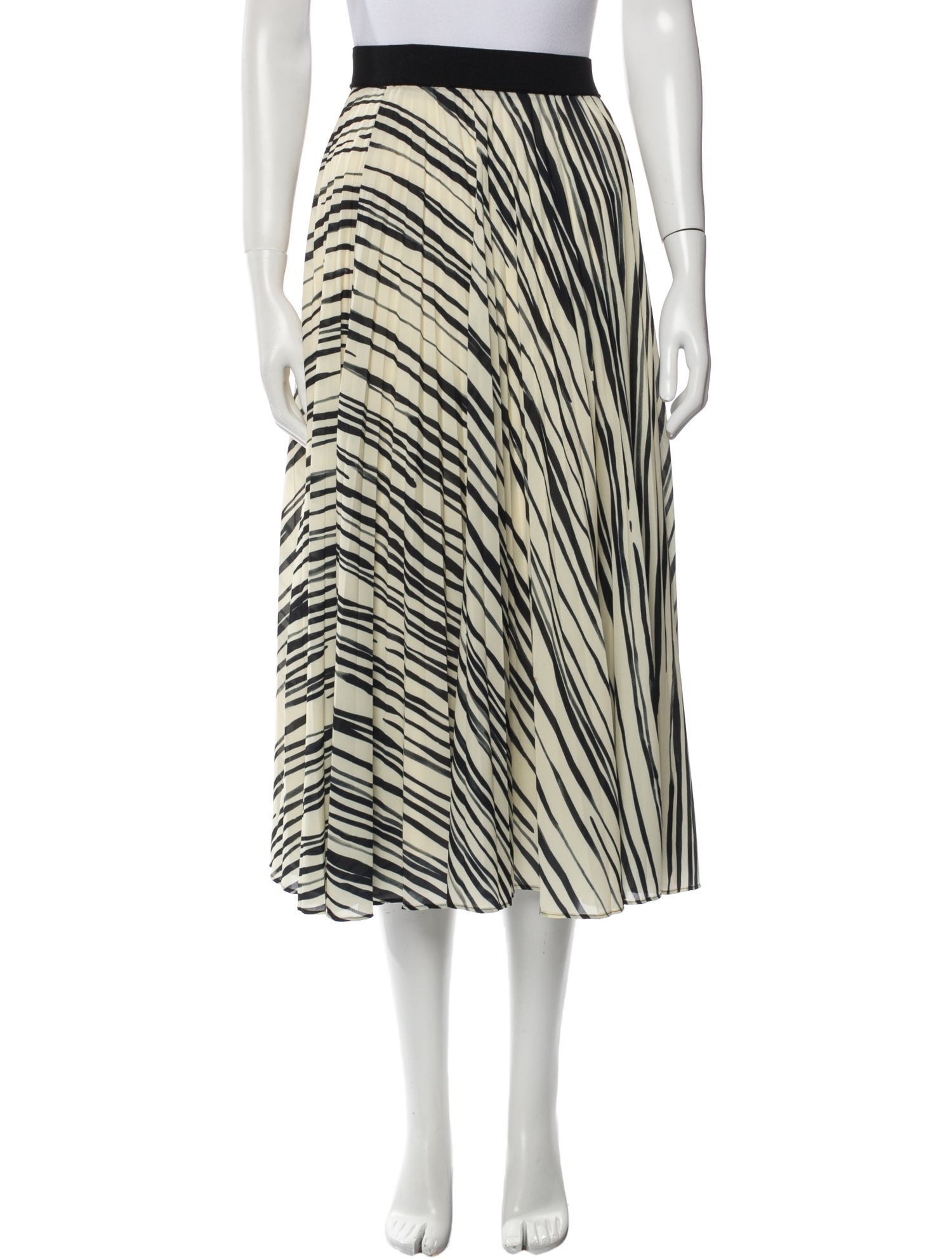 Proenza Schouler Striped Midi Length Skirt