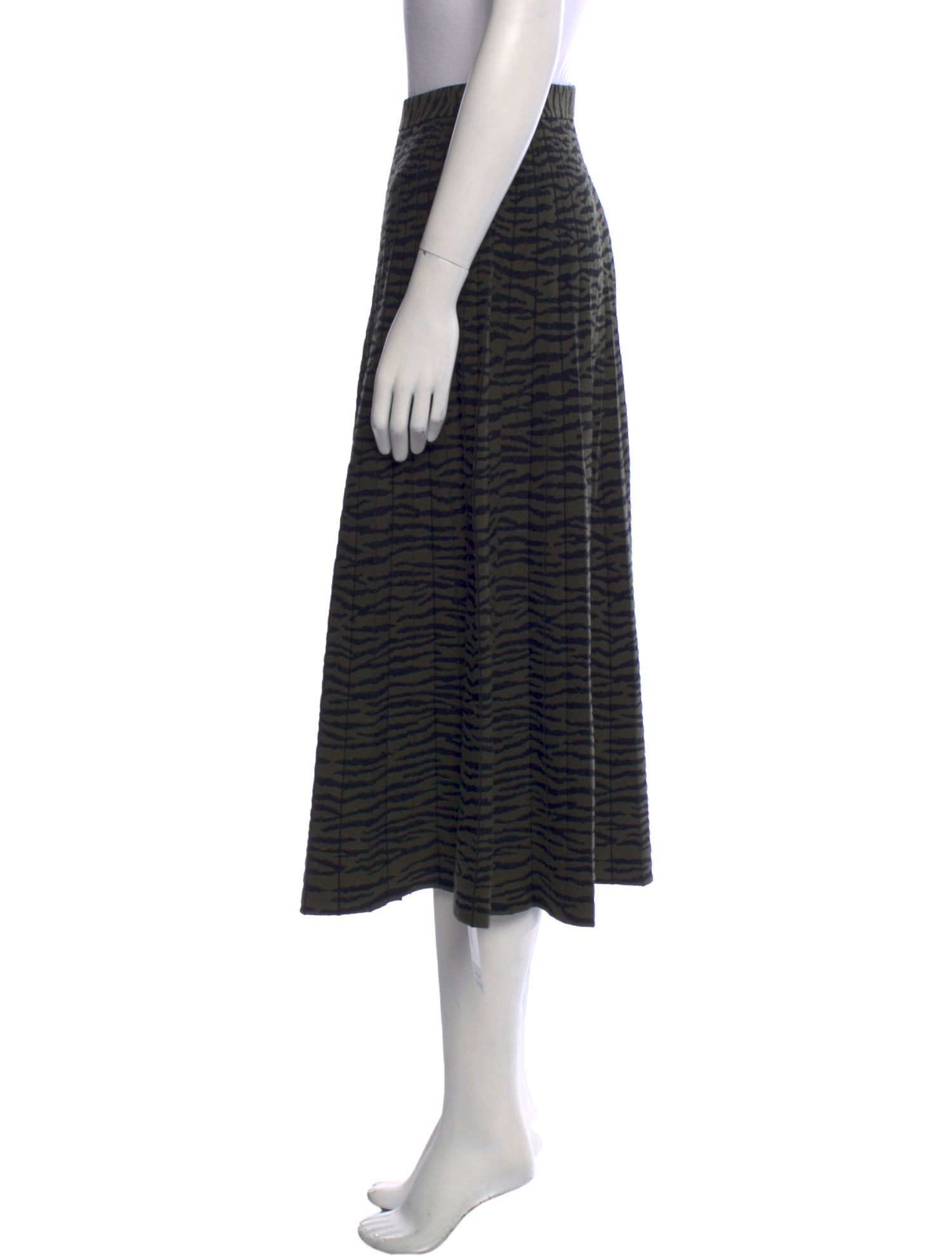 Proenza Schouler Striped Midi Length Skirt