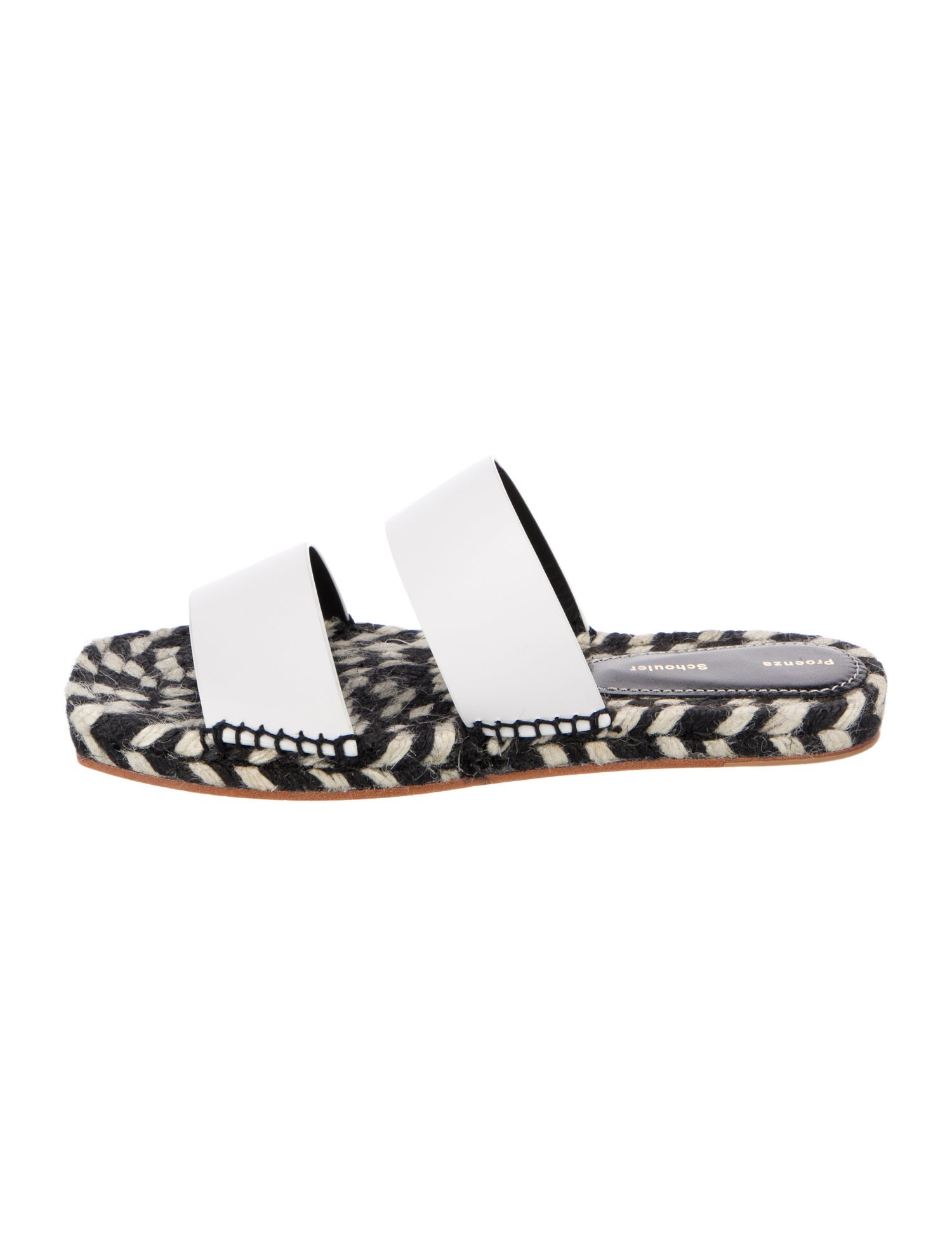 Proenza Schouler Leather Printed Slides