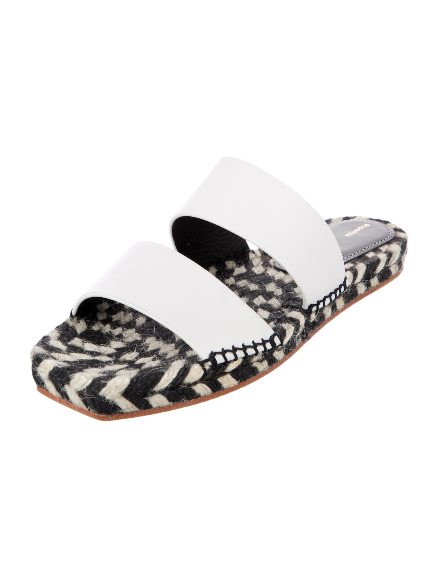 Proenza Schouler Leather Printed Slides