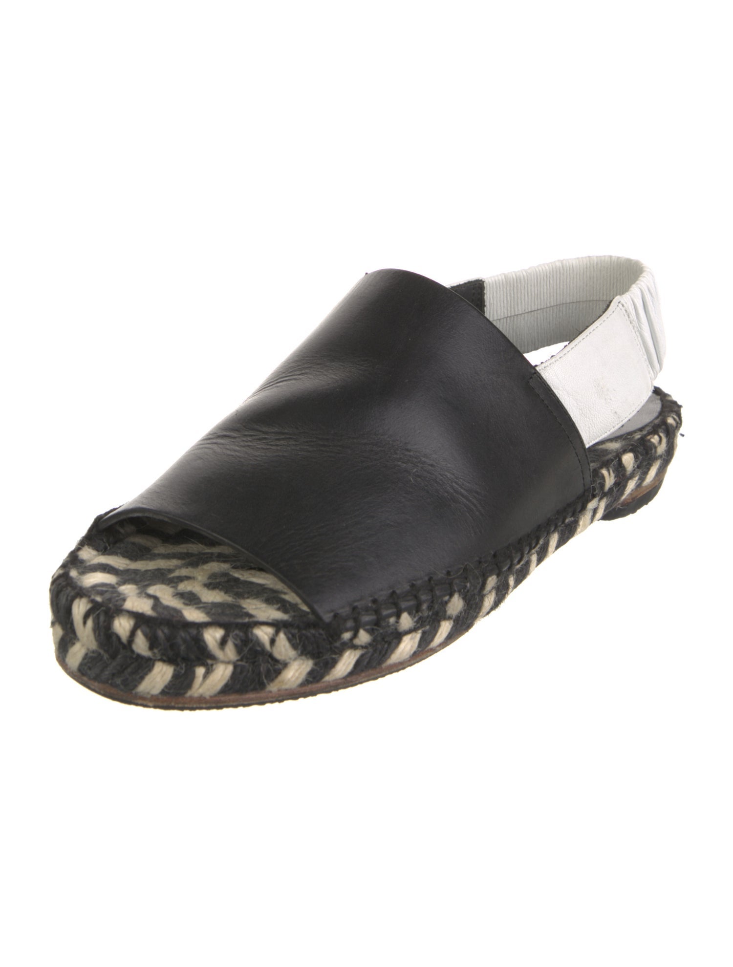 Proenza Schouler Leather Colorblock Pattern Slingback Sandals