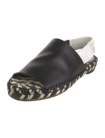 Proenza Schouler Leather Colorblock Pattern Slingback Sandals