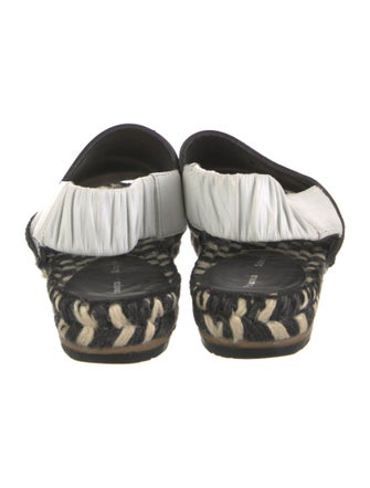 Proenza Schouler Leather Colorblock Pattern Slingback Sandals