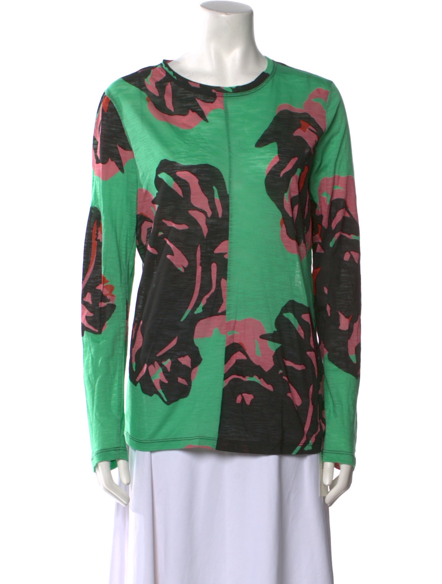 Proenza Schouler Floral Print Bateau Neckline Sweatshirt