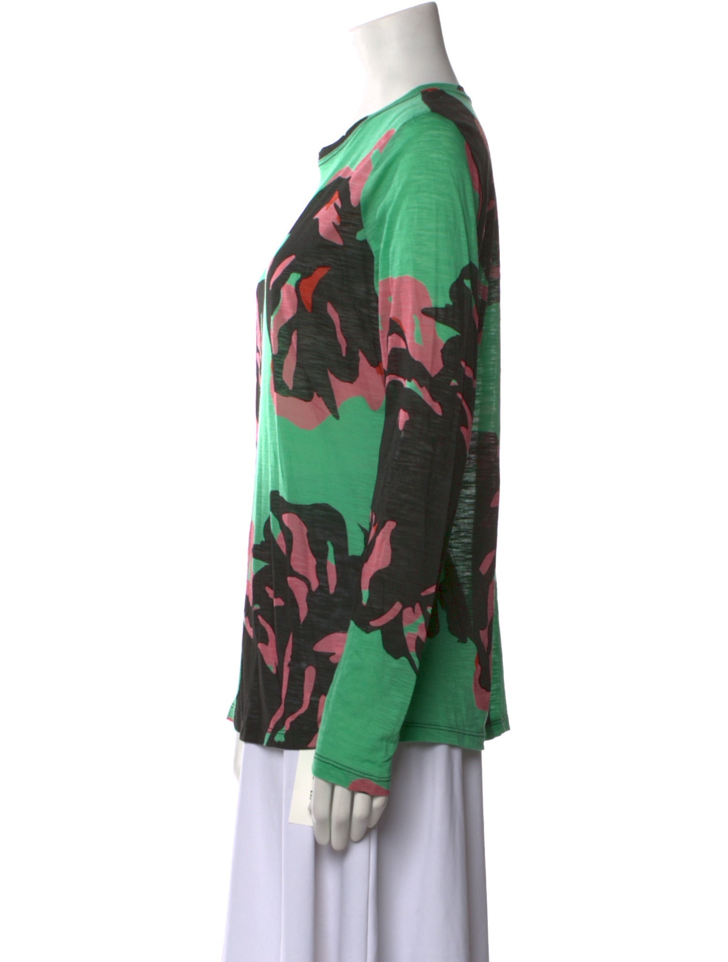 Proenza Schouler Floral Print Bateau Neckline Sweatshirt