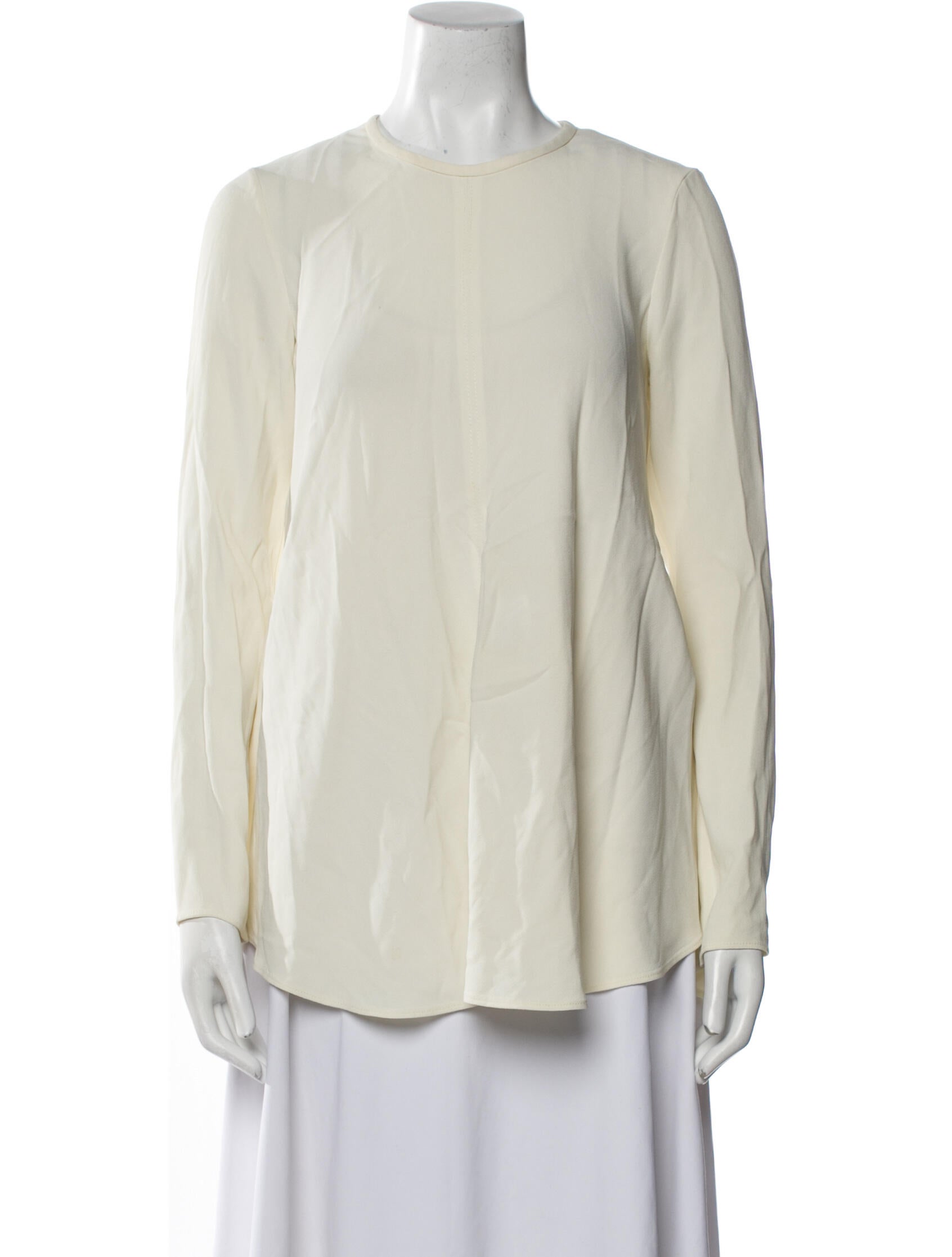 Proenza Schouler Crew Neck Long Sleeve Blouse