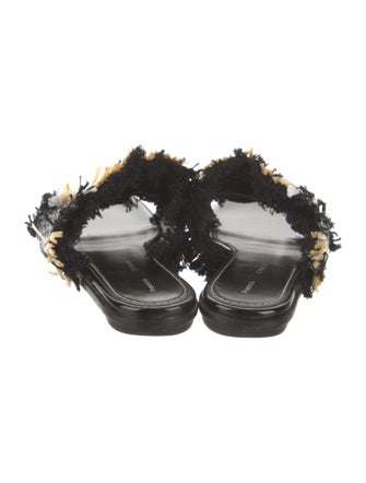 Proenza Schouler Straw Patterned Slides