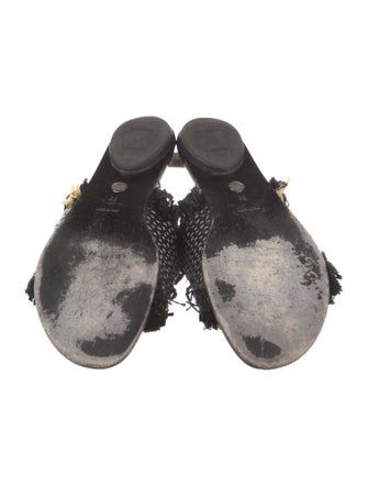 Proenza Schouler Straw Patterned Slides