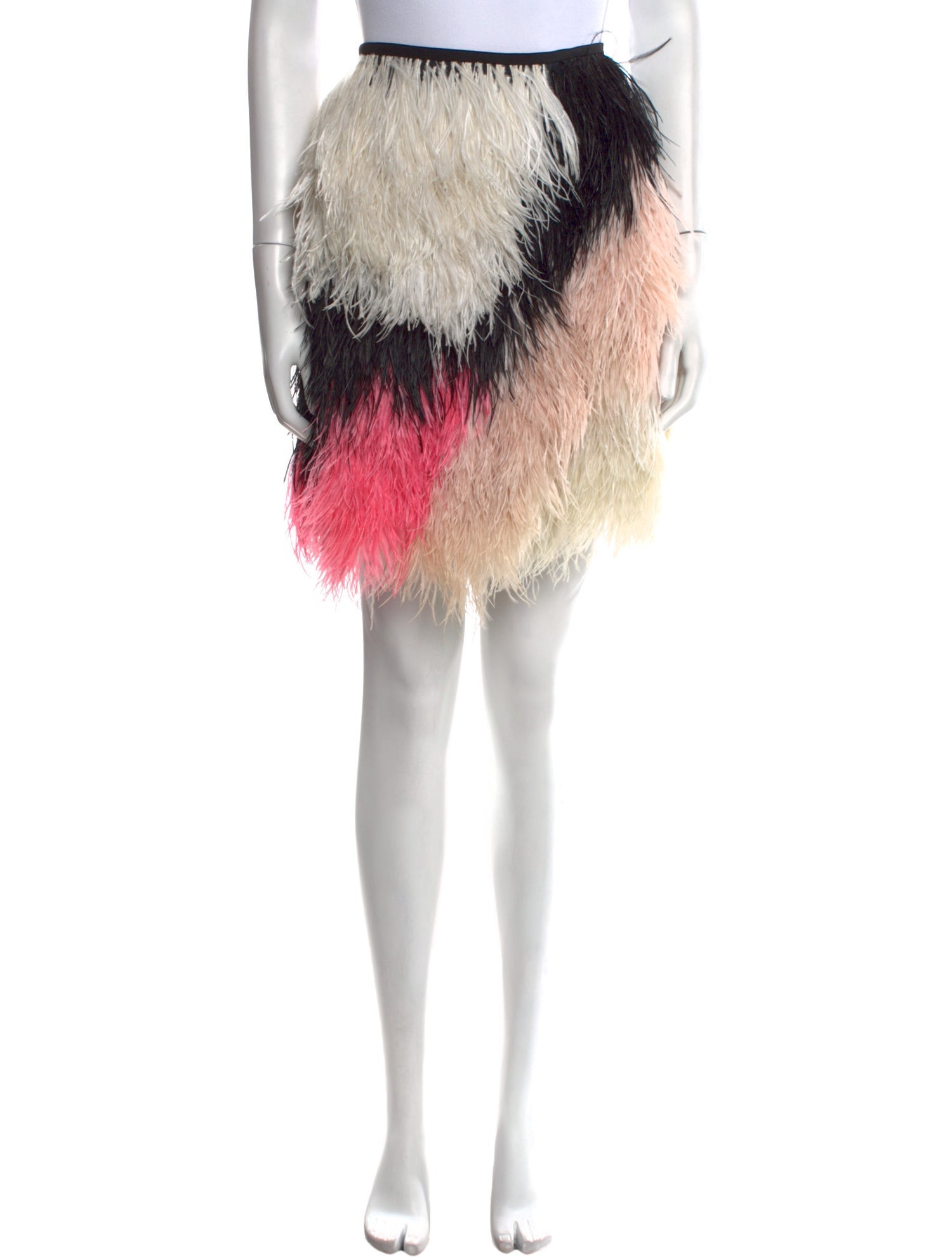 Proenza Schouler Ostrich Feather Mini Skirt