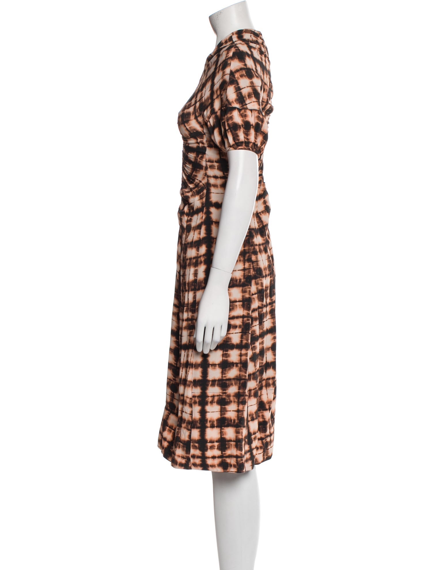 Proenza Schouler Plaid Print Midi Length Dress