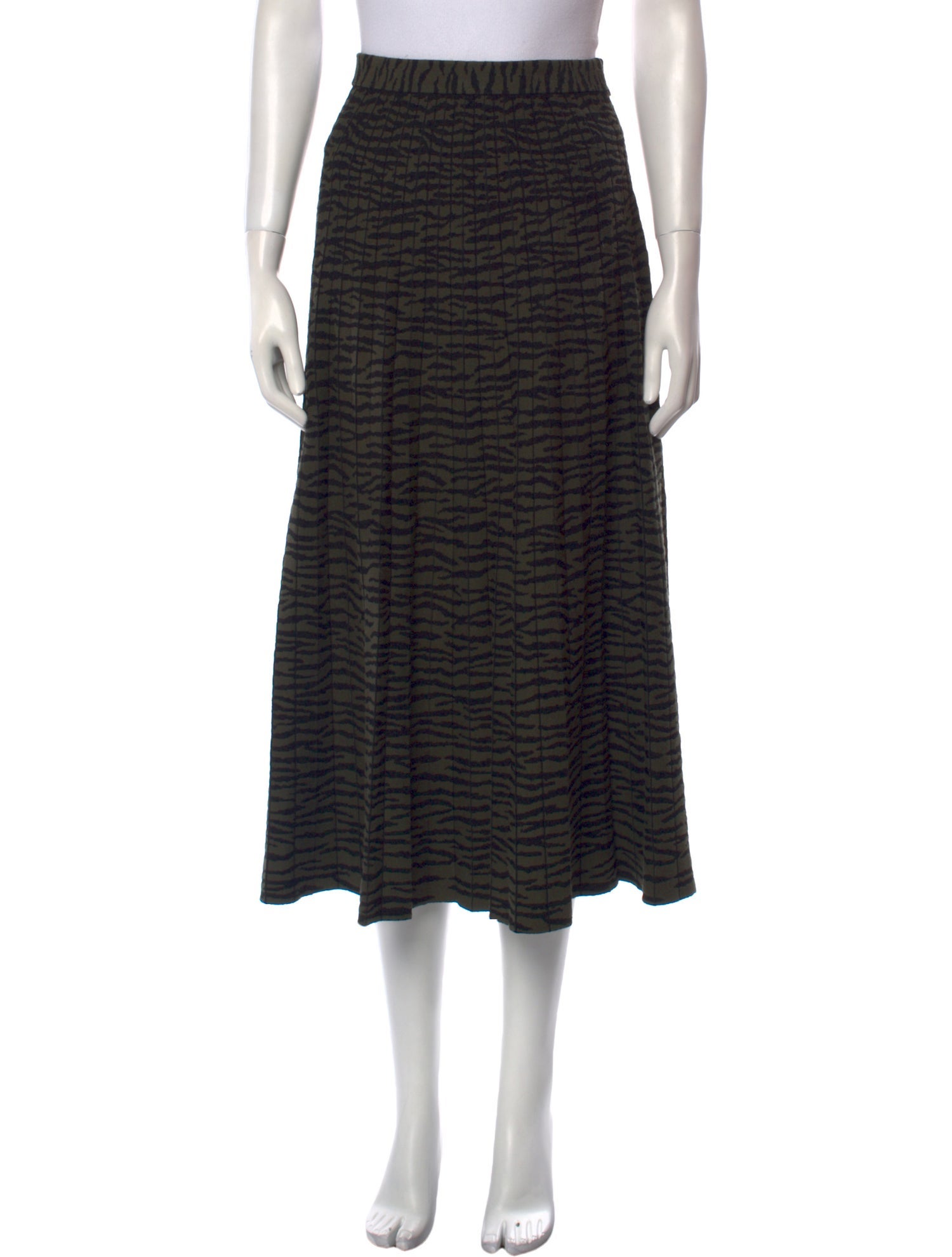 Proenza Schouler Striped Midi Length Skirt