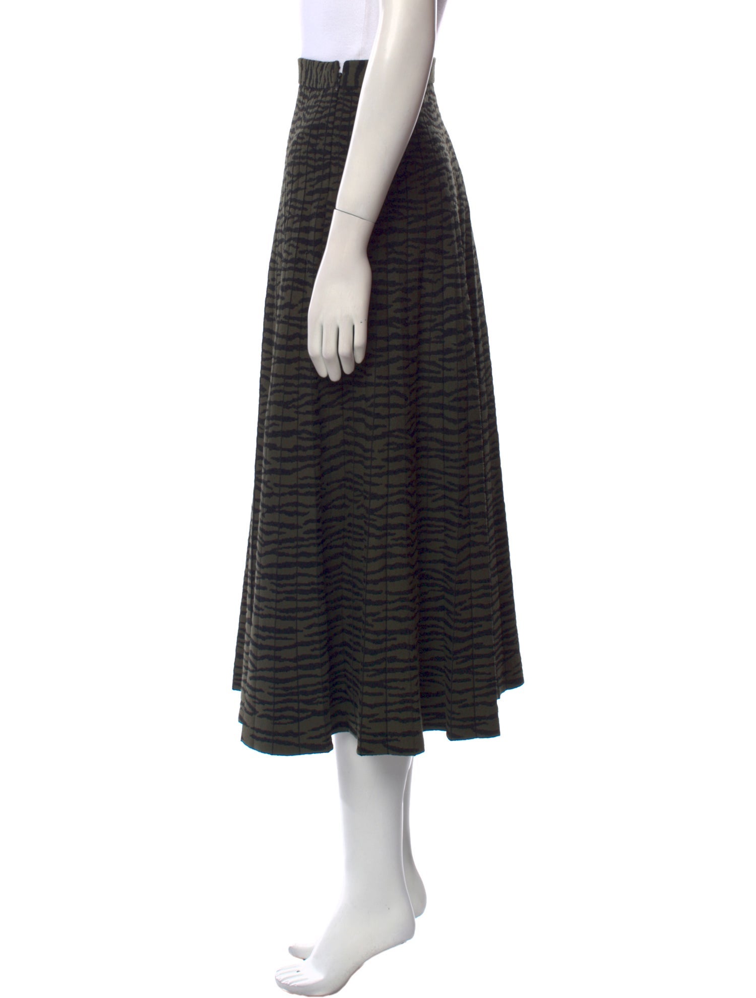 Proenza Schouler Striped Midi Length Skirt