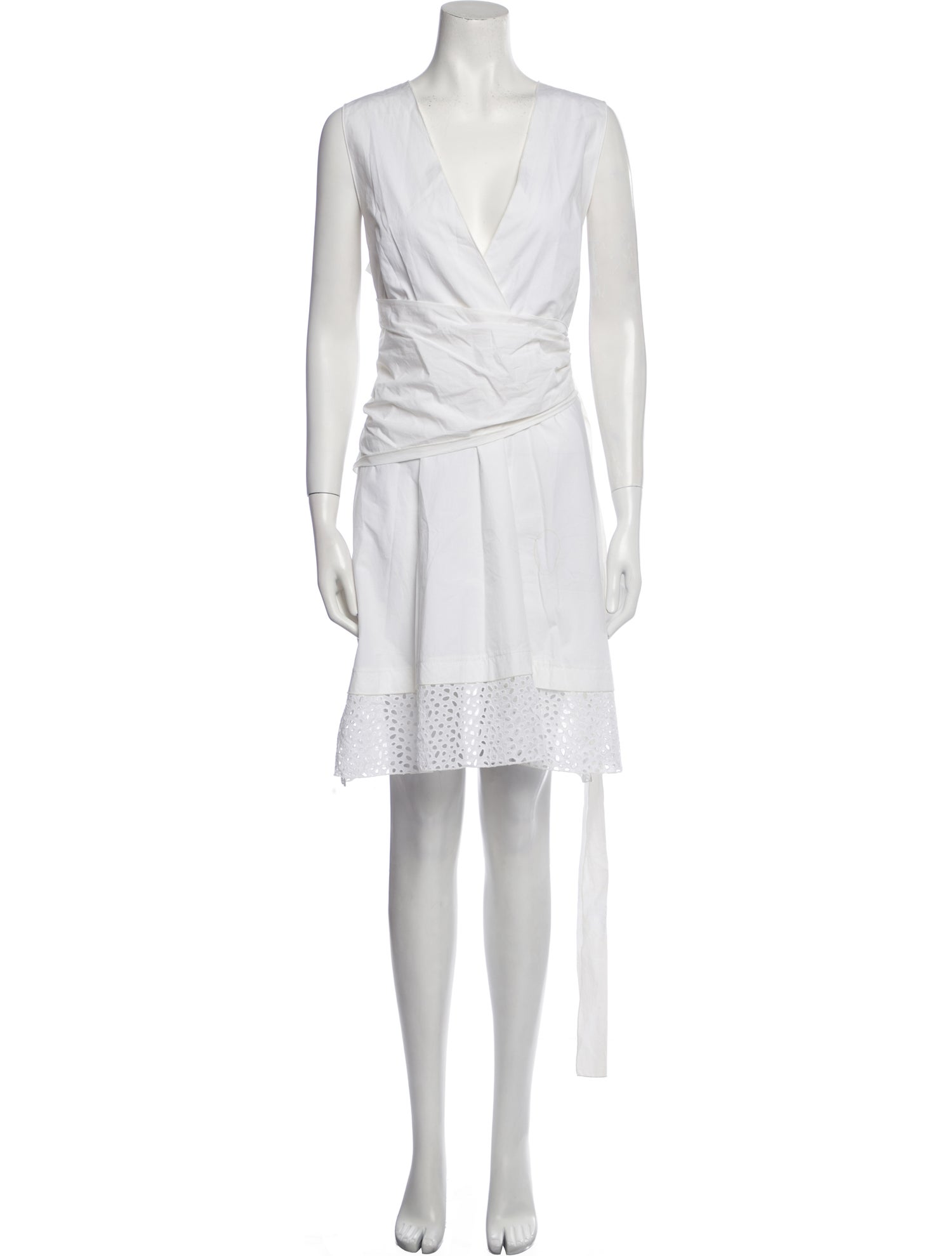 Proenza Schouler V-Neck Knee-Length Dress