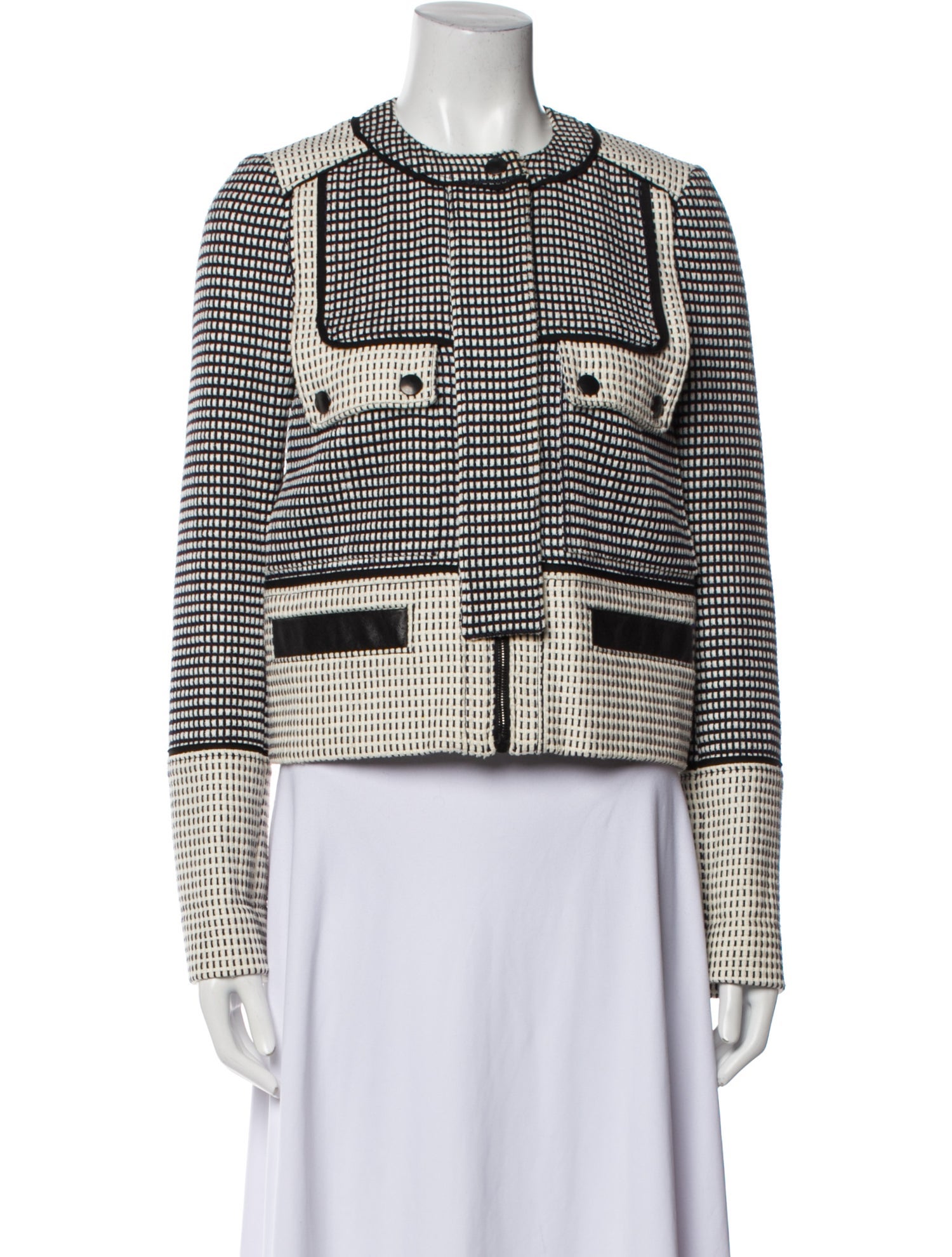 Proenza Schouler Houndstooth Print Evening Jacket