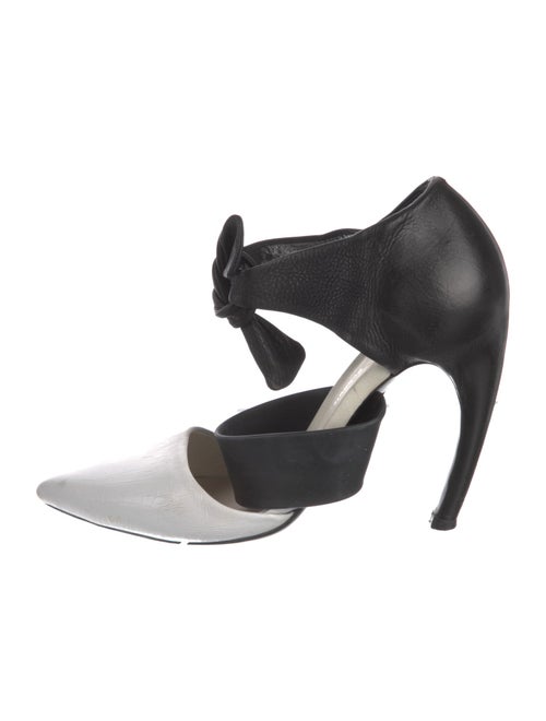Proenza Schouler Leather Bow Accents D'Orsay Pumps