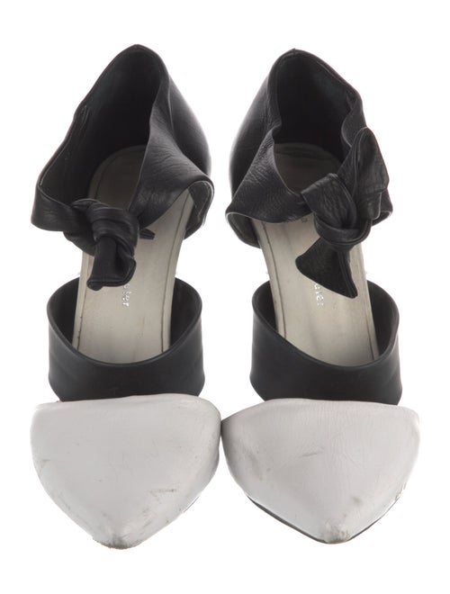 Proenza Schouler Leather Bow Accents D'Orsay Pumps