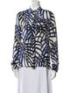 Proenza Schouler Silk Printed Button-Up Top