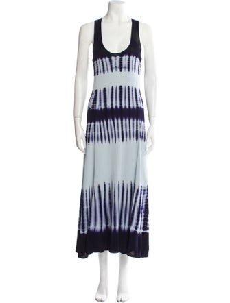 Proenza Schouler Tie-Dye Print Long Dress