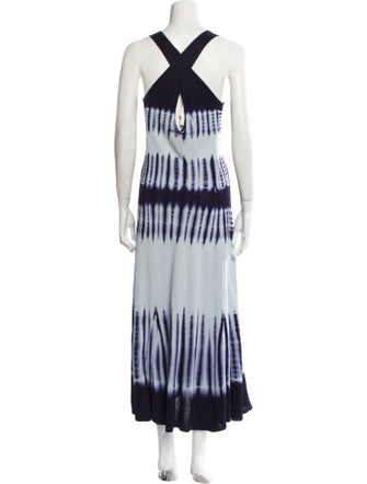 Proenza Schouler Tie-Dye Print Long Dress