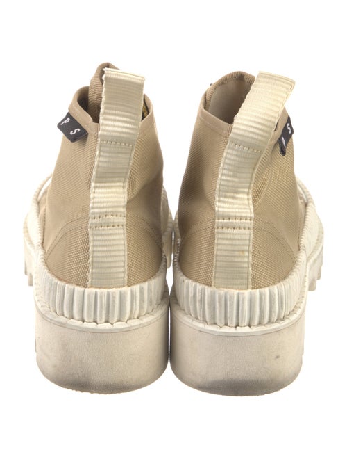 Proenza Schouler Canvas Colorblock Pattern Hiking Boots