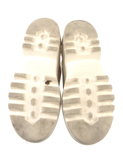 Proenza Schouler Canvas Colorblock Pattern Hiking Boots