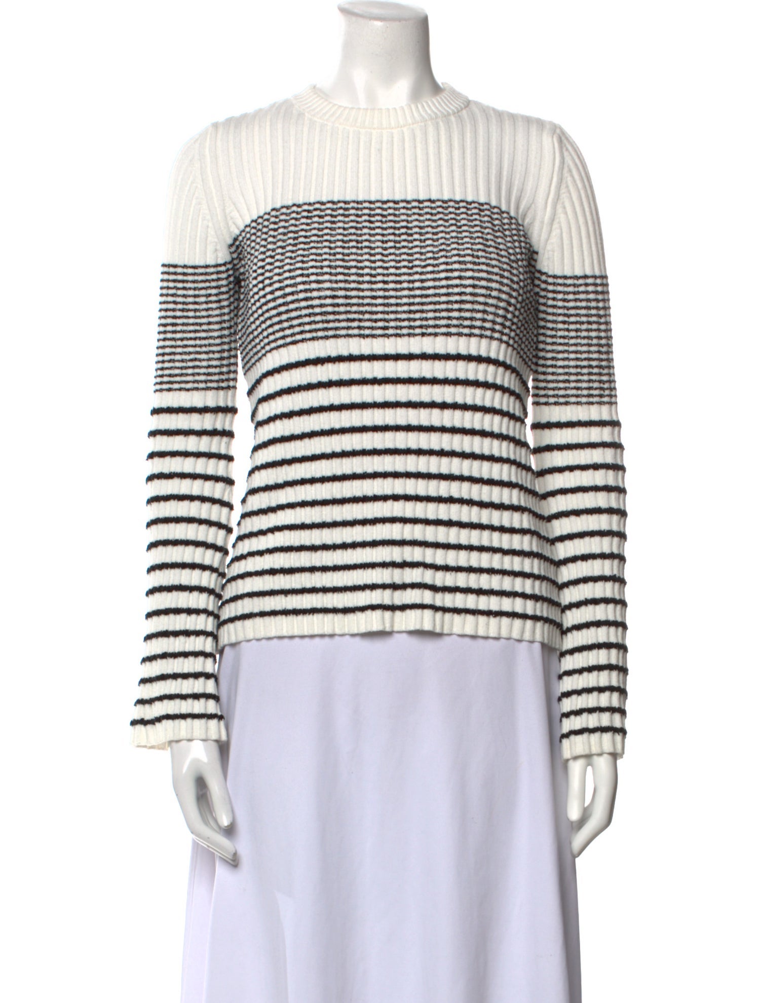Proenza Schouler Striped Mock Neck Sweater