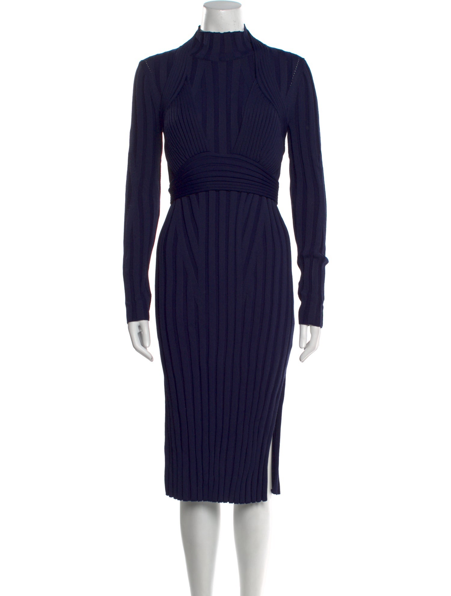 Proenza Schouler Mock Neck Midi Length Dress