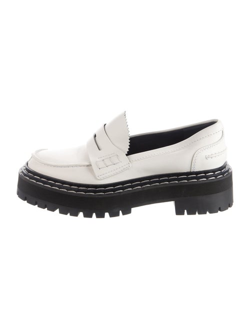 Proenza Schouler Leather Cutout Accent Loafers