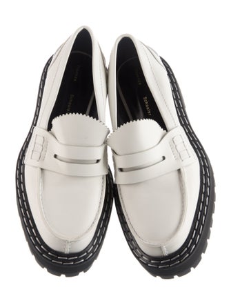 Proenza Schouler Leather Cutout Accent Loafers