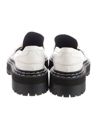 Proenza Schouler Leather Cutout Accent Loafers
