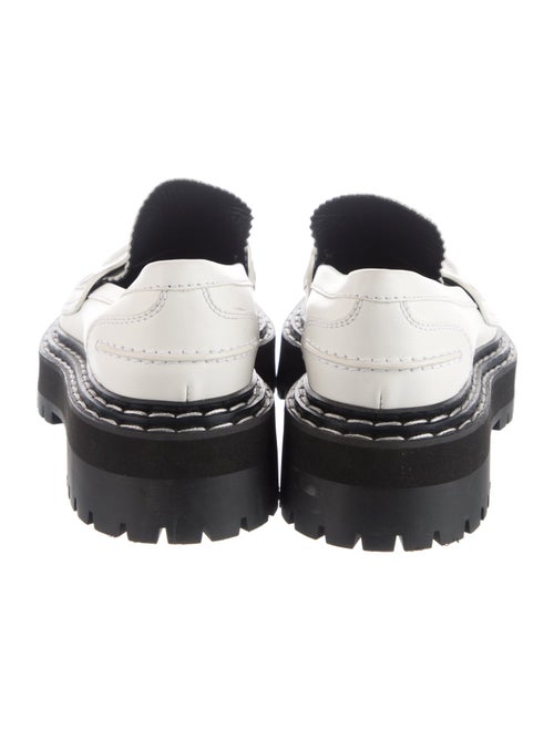 Proenza Schouler Leather Cutout Accent Loafers