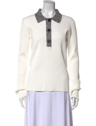 Proenza Schouler Striped Long Sleeve Polo w/ Tags