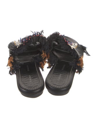 Proenza Schouler Leather Printed Slides