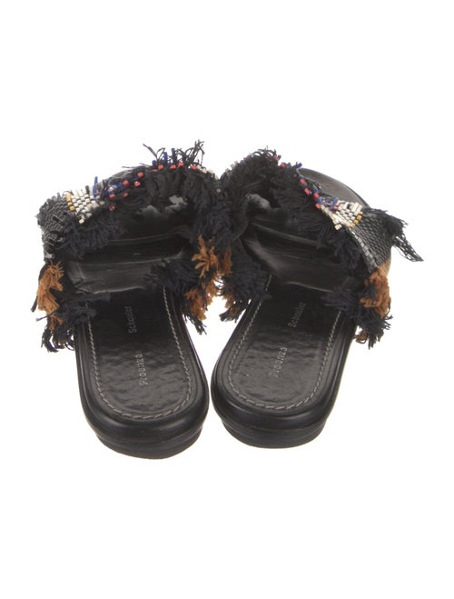 Proenza Schouler Leather Printed Slides