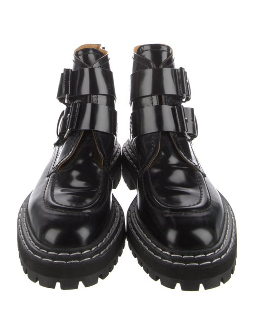 Proenza Schouler Patent Leather Printed Combat Boots