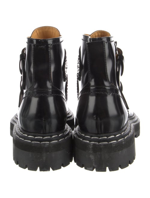Proenza Schouler Patent Leather Printed Combat Boots