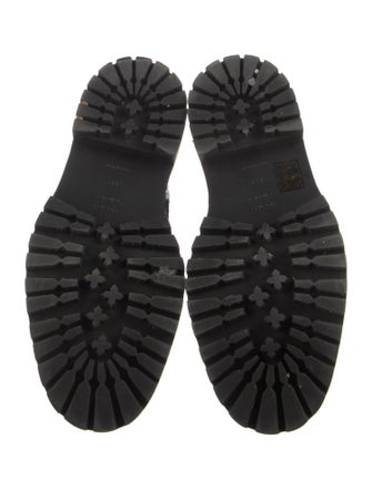 Proenza Schouler Patent Leather Printed Combat Boots