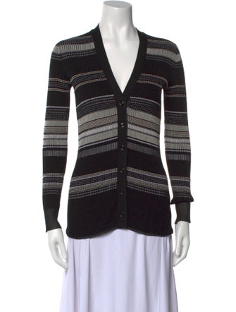 Proenza Schouler Striped V-Neck Sweater